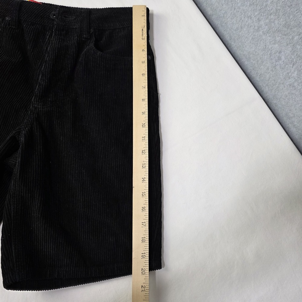 Empyre Relax Corduroy Shorts Men's 28 Black Loose Baggy Skater Trendy Y2K - Picture 6 of 8